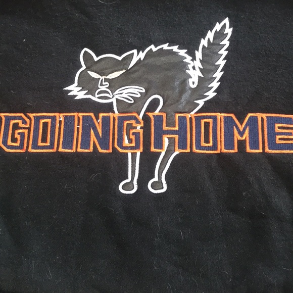 Zaful Going Home Cropped Sweatshirt Zip Front Cat Design Black Green - Picture 5 of 12